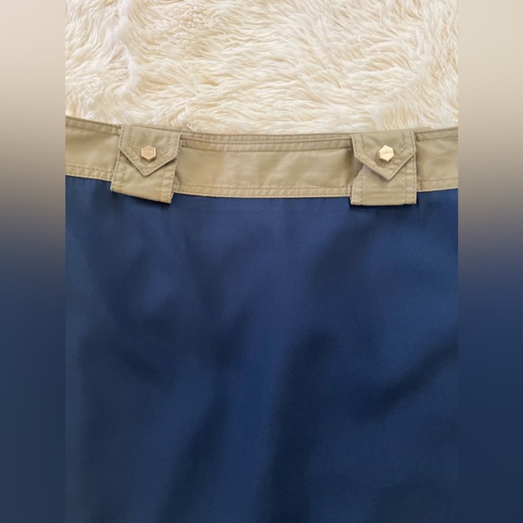 ICEBERG Navy & Khaki Straight Skirt Size Small - Picture 4 of 5